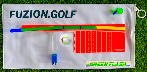 Green Flash Arc Stroke Putter Face Alignment Tool with Alignment Ball